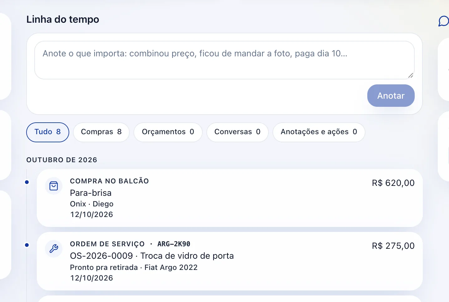 Linha do tempo