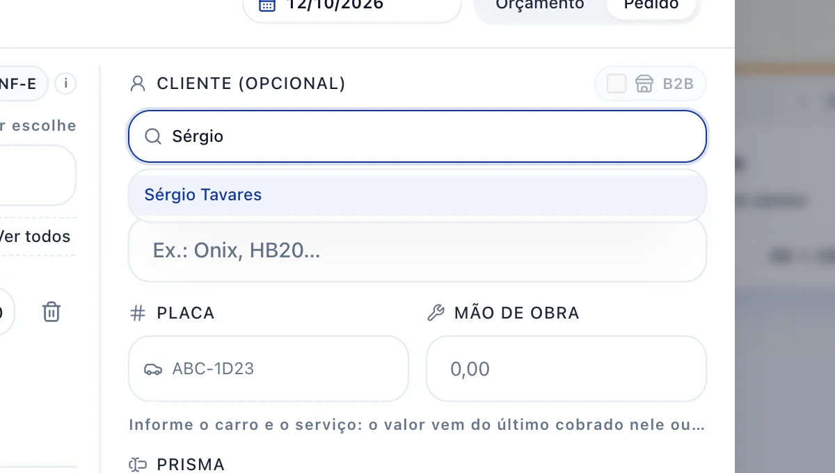 Escolha o cliente