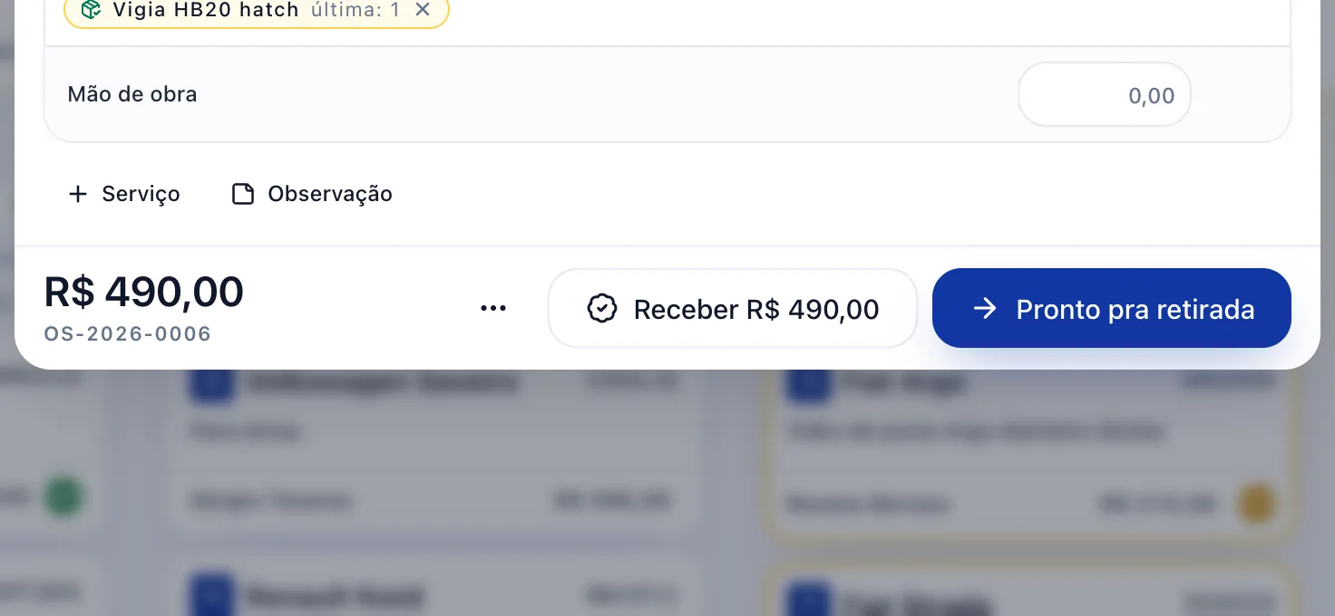 Toque na ação da vez